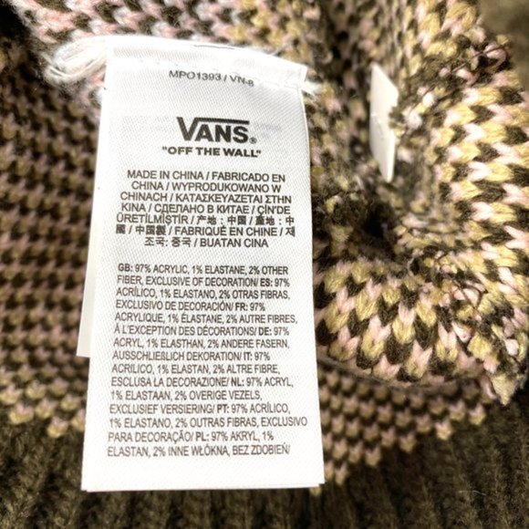 Vans MN VANS Jucti Brown Ornament Beanie Skateboarding Hat Women Men VN0A5KIR3N1 - Picture 5 of 6